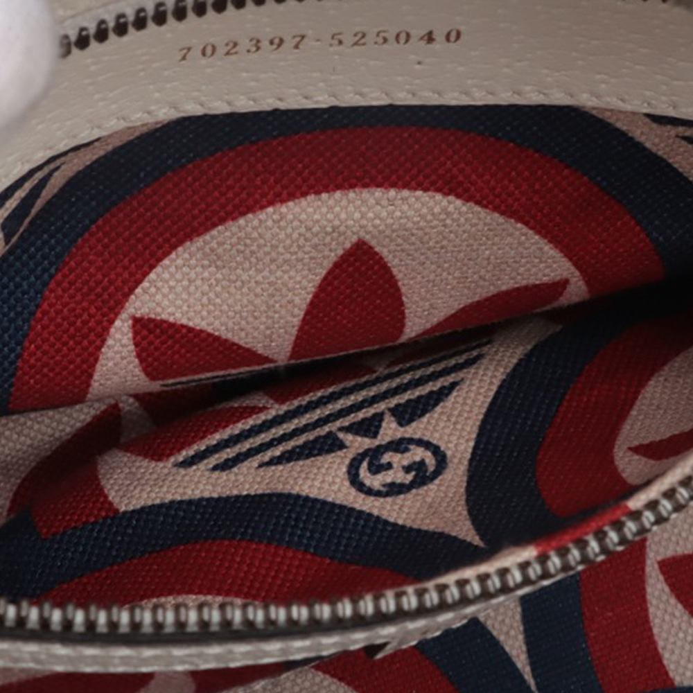 Pre-Loved Gucci Adidas Mini Textured Dollar Calfskin Logo Web Duffle Bag - Picture 5 of 12